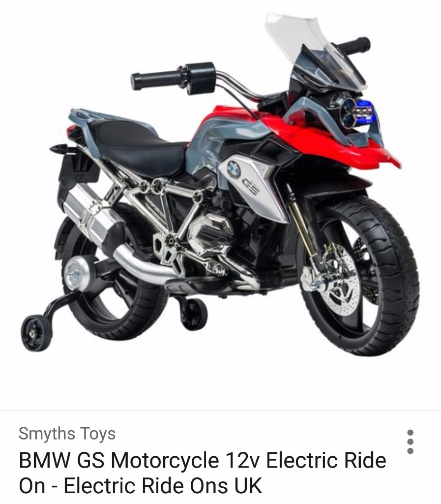 bmw gs motorcycle 12v electric ride on